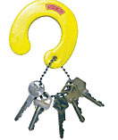 Cal-June Key Chain Miniature Horseshoe Yellow