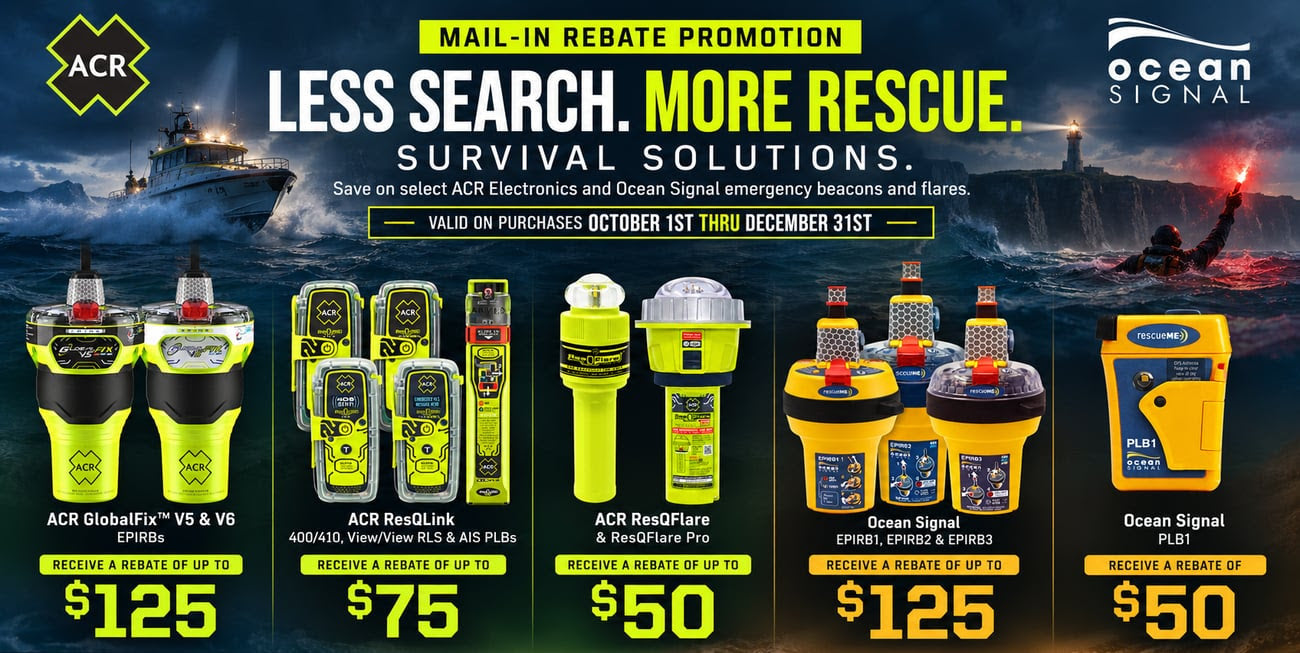 ACR & Ocean Signal 2026 Mail-In Rebate: Save Up to $125