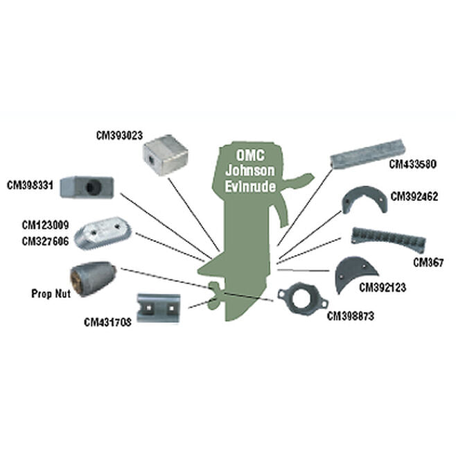 Martyr CM393023M Anode For BRP (OMC/Johnson Evinrude)