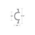 Taco Metals V12-0317BKA50-1 Taco Flexible Vinyl Insert, 50' Black