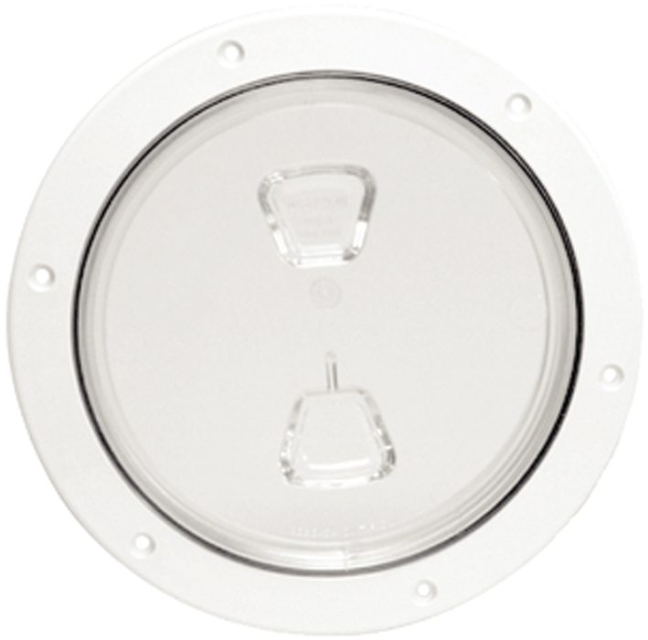 Beckson Marine DP40-W-C Screw Out Deck Plate w/ Standard Trim Ring, Smooth Center