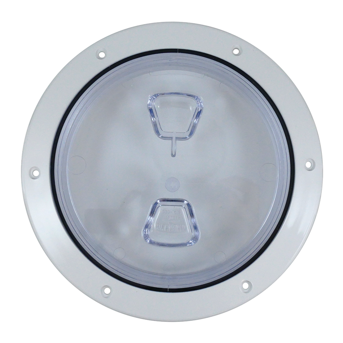 Beckson Marine DP60-W-C Screw Out Deck Plate w/ Standard Trim Ring, Smooth Center