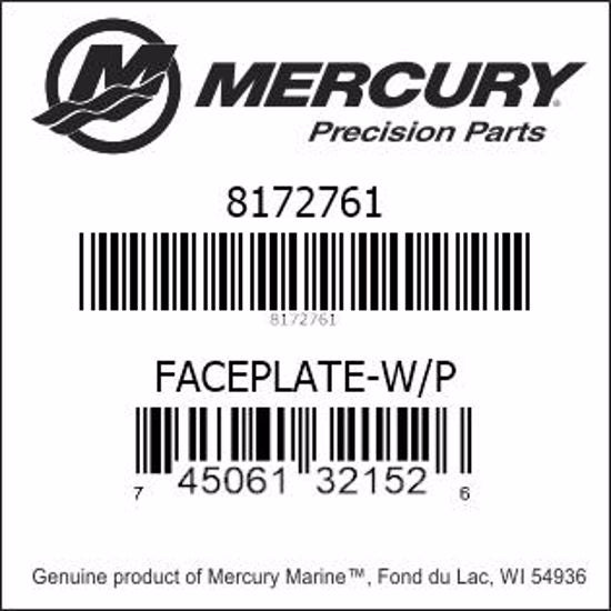 Mercury 8172761 Wearplate Fits Alpha Gen 2