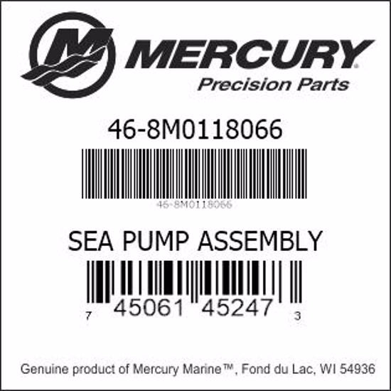 Mercury 8M01 180 Degrees6 Sea Water Pump with O Air Drain Fits 496/8.1L Models