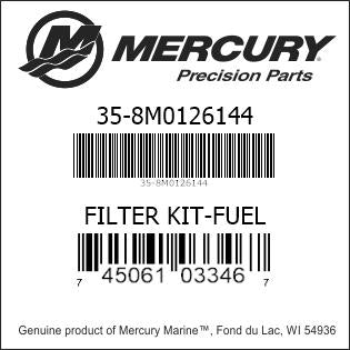 Mercury Boat-Mounted Water Separating Fuel Filter 8M0126144 for Mercury 3.4L V6 and 4.6L V8 Outboards