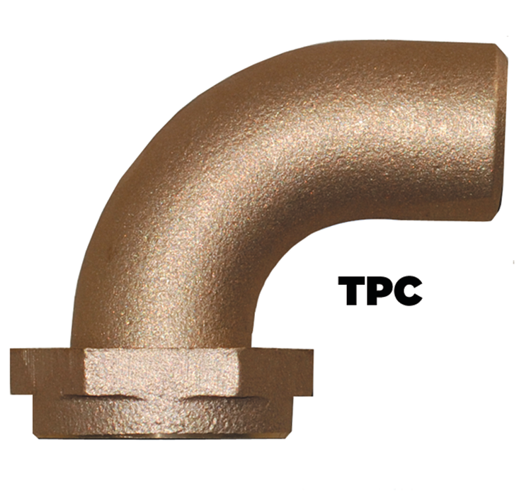 Groco TPC-1500 Bronze Tail Piece 90°, NPS Thread