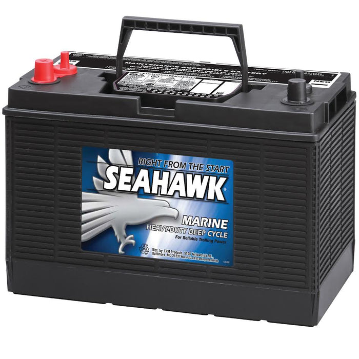 SeaHawk 12 Volt Marine Heavy Duty Deep Cycle Marine Battery