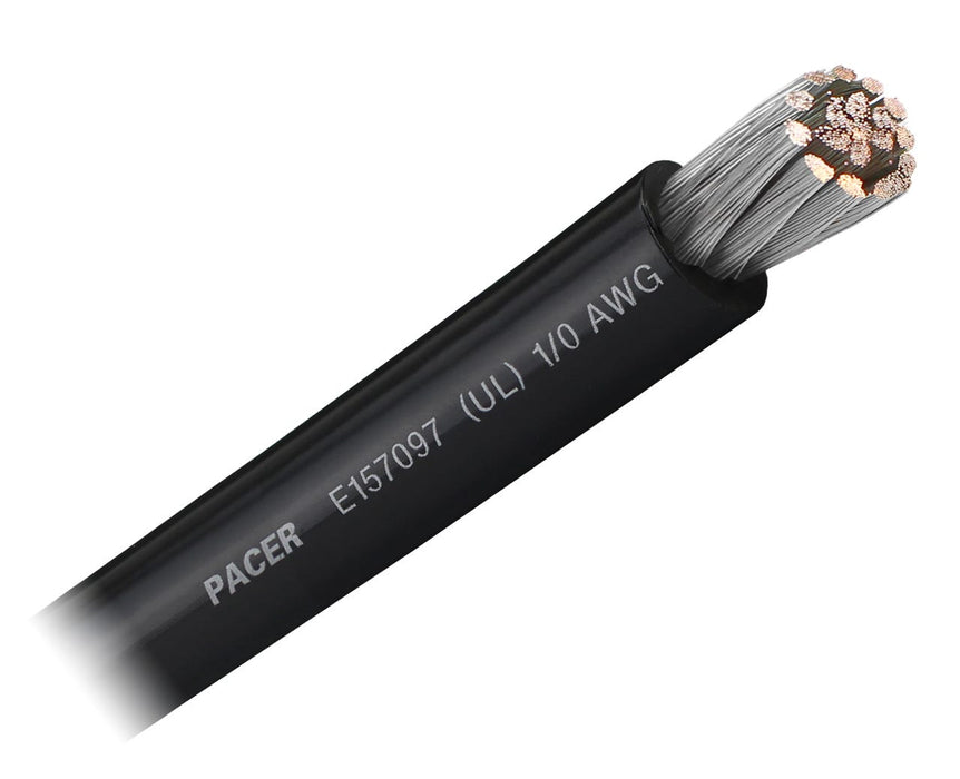 Pacer Black 1/0 AWG Battery Cable - 250'