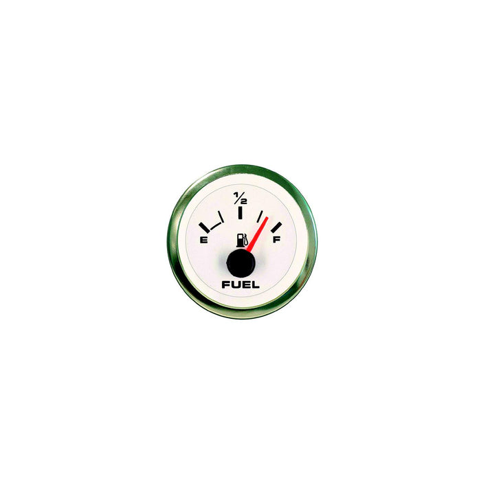 Sierra 62551P White Premier Pro Series 2" SS Fuel Gauge & Requires "F" Sender, Code