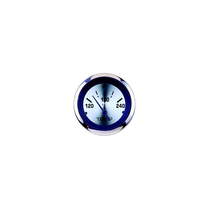 Sierra 63480P Sterling Series 2" Water Temperature Gauge, Stainless Steel Electric, 120-240 F Dial Range, Requires "D" Sender