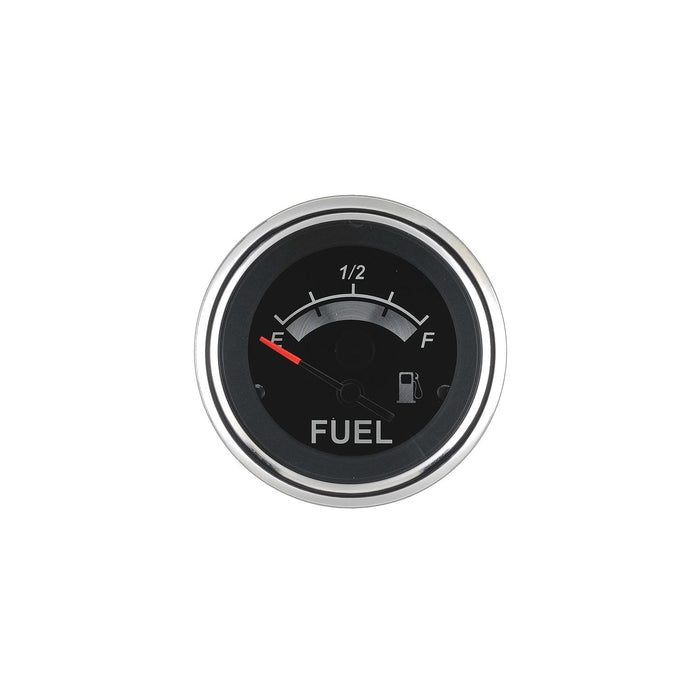 Sierra 67021P Black Sterling Series 2" SS Fuel Gauge & Requires "F" Sender Code
