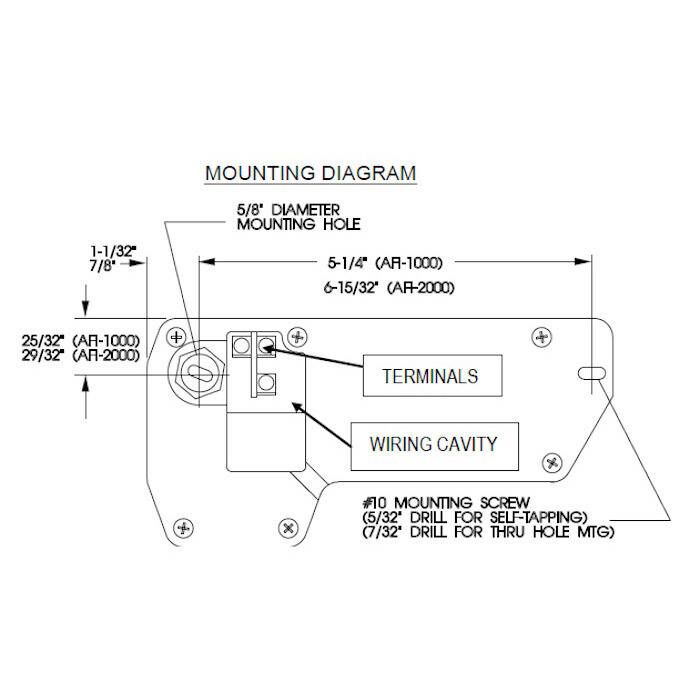 Motor de limpiaparabrisas Marinco Serie 1000 - 12V - 80°
