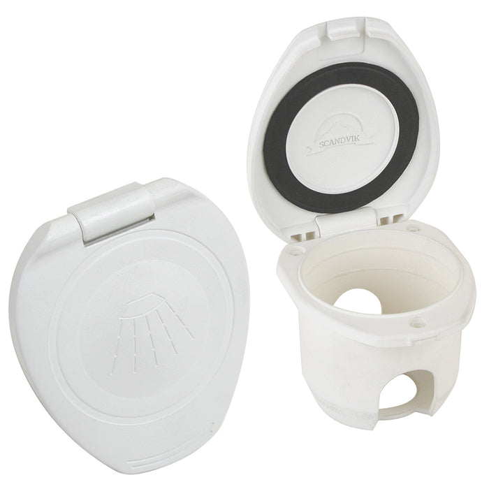 Scandvik Replacement White Cup and Cap for Recessed Shower