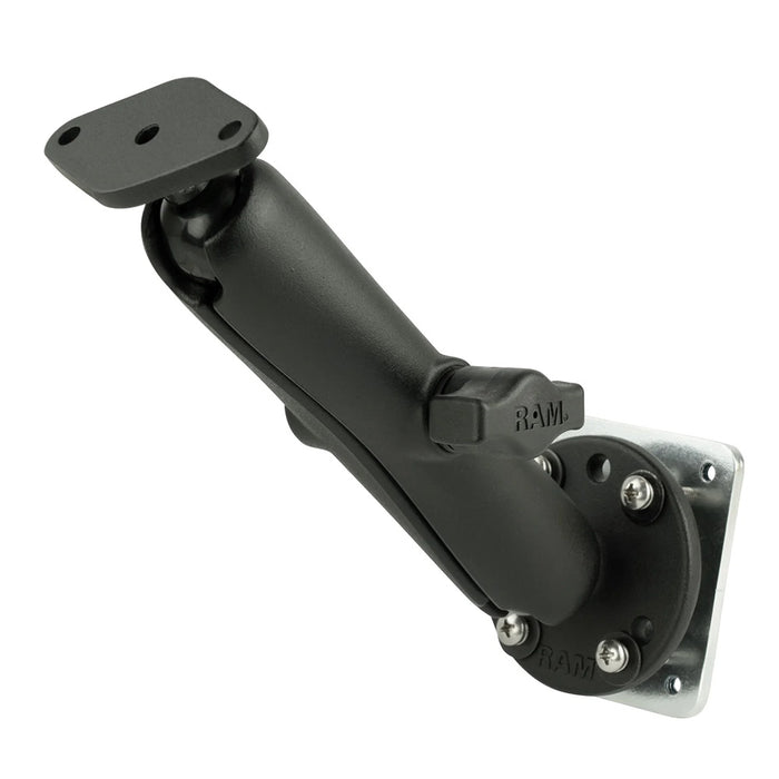 Montaje de perforación con doble bola RAM Mount con placa de diamante y placa de respaldo