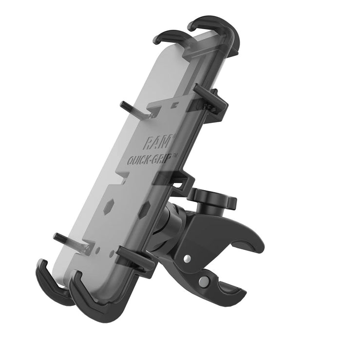 Soporte para teléfono RAM Mount Quick-Grip™ XL con Tough-Claw™ de perfil bajo
