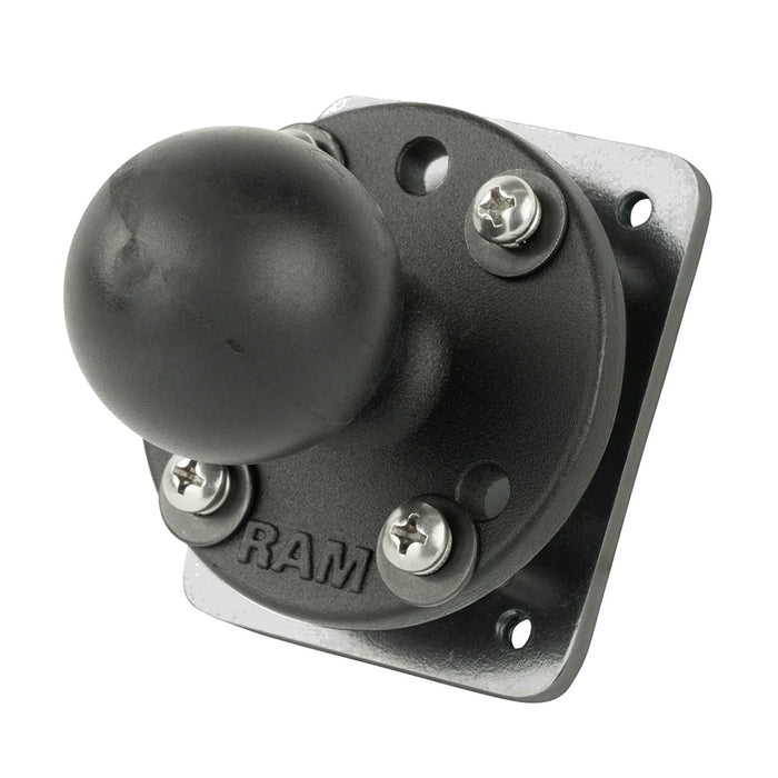 Base esférica para tablero de instrumentos con montaje en superficie perforable y placa de respaldo (tamaño C)