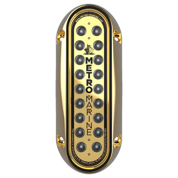 Metro Marine High-Output Elongated Vertical Mount Light w/Intelligent Monochromatic LED's - Blue, 90° Beam