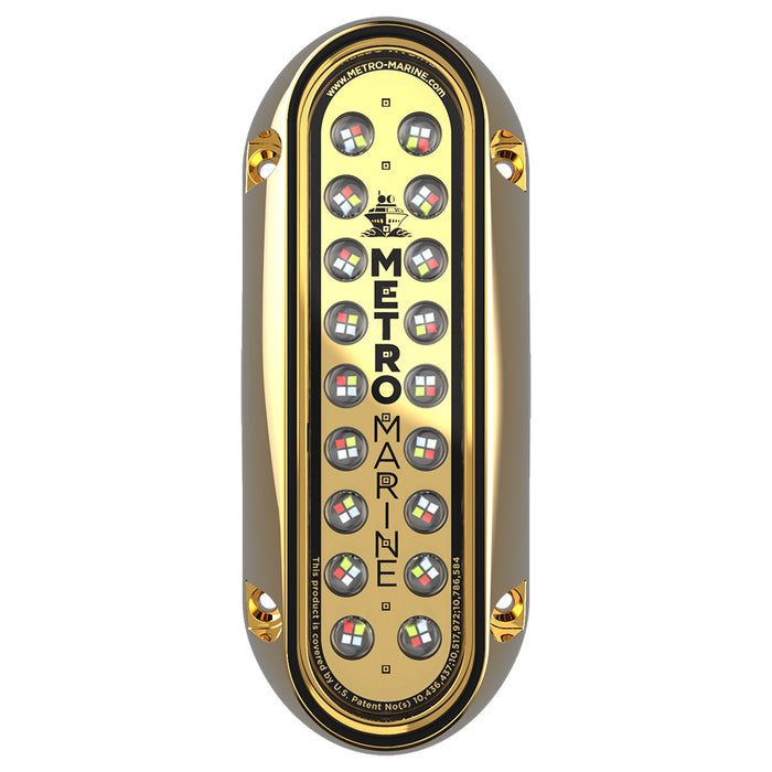 Metro Marine High-Output Elongated Vertical Mount Light w/Intelligent Full Spectrum LED's - RGBW, 90° Beam