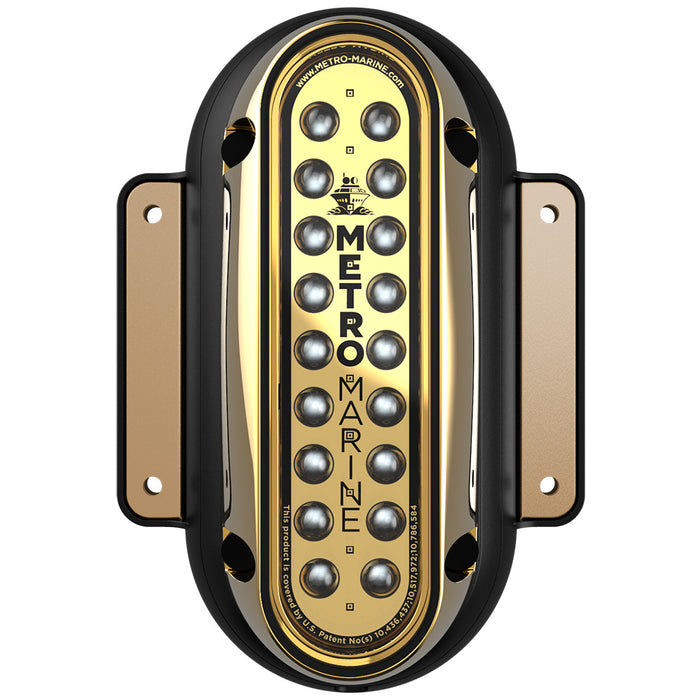Luz de montaje en superficie vertical de alto rendimiento Metro Marine con LED monocromáticos inteligentes - Aguamarina, haz de 45°