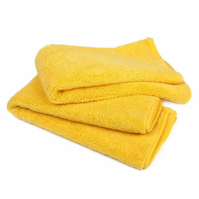 Buffalo Rags 65004 Microfiber Detail Towels 20" x 20", Yellow, 2/pk