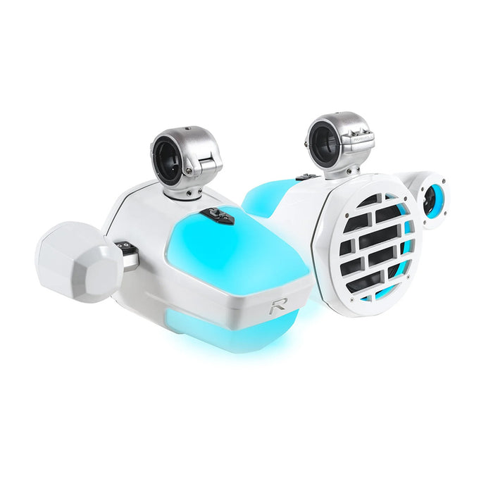 Altavoces de torre Roswell R1 Pro, color blanco, 200 W RMS y 400 W de potencia máxima