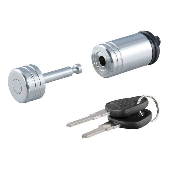 Cerradura de acoplamiento CURT - Pasador de 1/4" - Pestillo de 7/8" - Barra - Cromada