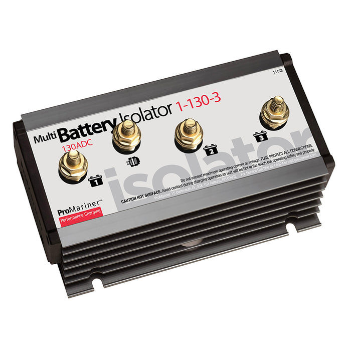 Aislador de batería ProMariner - 130 AMP - 1 alternador - 3 baterías
