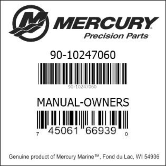 Mercury 10247060 Owners Manual Mercury 75Elpt