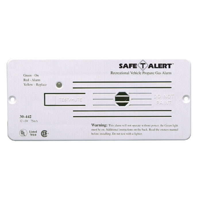 Alarma de propano para vehículos recreativos de 12 V de la serie Safe-T-Alert 30, color blanco