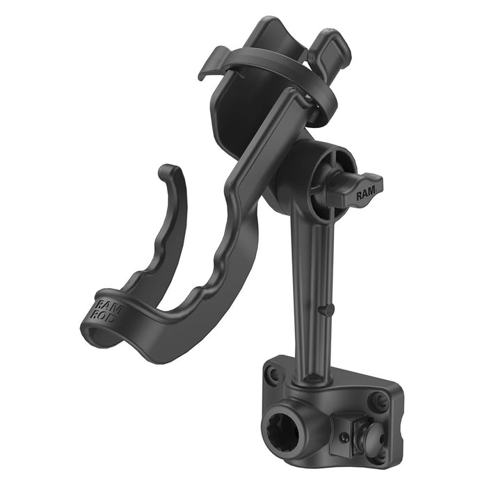 Soporte para caña de pescar RAM Mount RAM ROD® con base de mamparo con émbolo