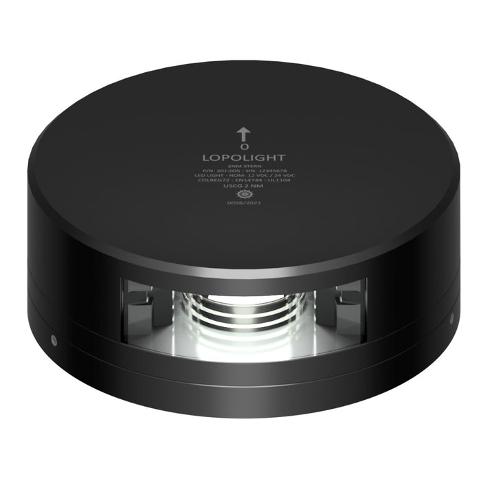 Luz de popa Lopolight - 2NM - Carcasa negra con base FB