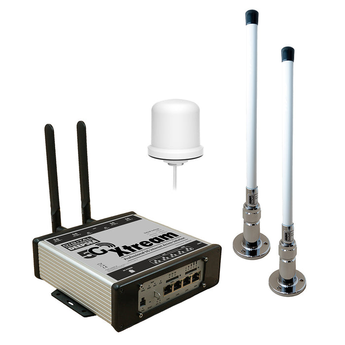 Sistema Xtream 5G para yates digitales con 3 antenas y cable de 7 m