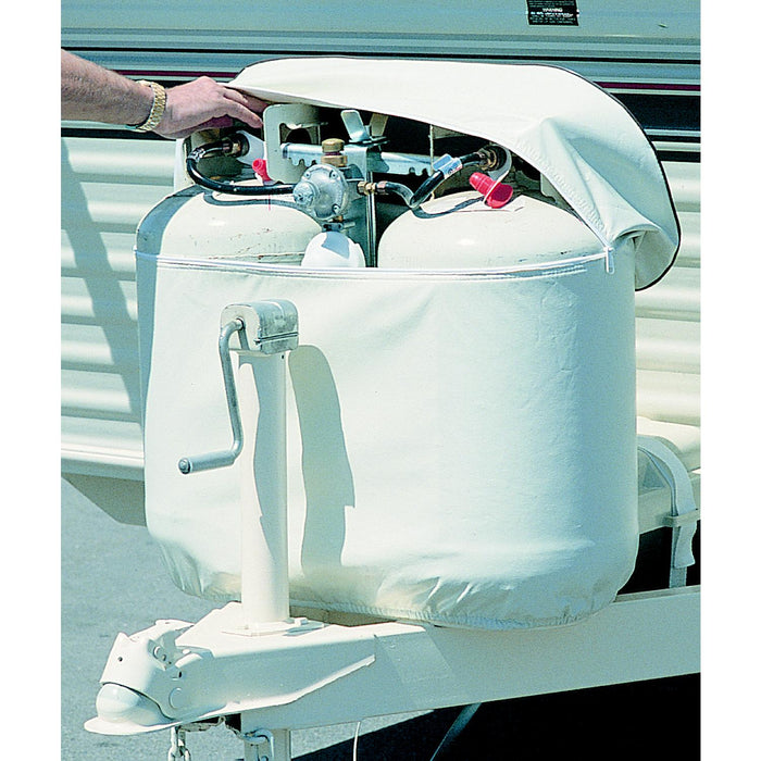 ADCO 2114 Double Propane Tank Cover, Polar White