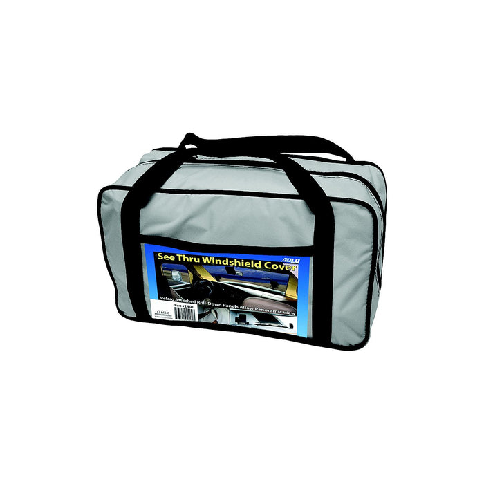 ADCO 2523 Class C Deluxe Windshield Cover With Roll-Up Windows For RV, White
