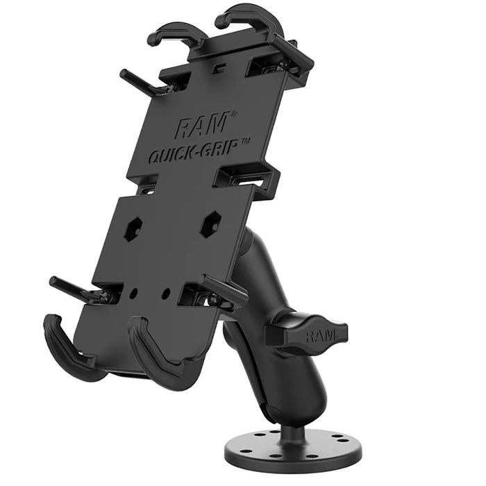 Soporte para teléfono con resorte RAM Mount RAM® Quick-Grip™ XL con base perforable
