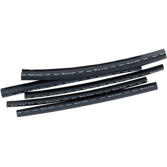 Ancor 304602 Marine Grade Adhesive Lined Heat Shrink Tubing, 3/8" x 3", Black/Red, 1/1/Pk