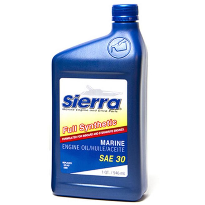 Sierra 18-9410-2 30 Wt. Full Synthetic 4-Cycle Marine Engine Oil, Qt.