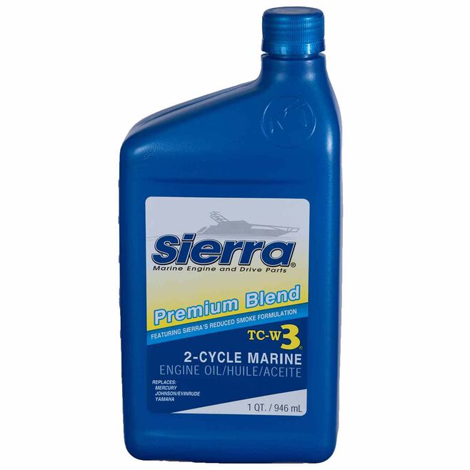 Sierra 18-9500-2 Blue Premium TC-W3 2 Cycle Engine Oil, Qt.