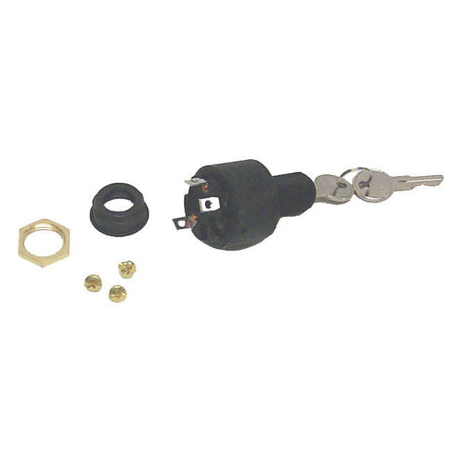 Sierra MP39780 Conventional 3 Position 5/8" Polyester 3 Screw Terminal 12V 15, Amp Ignition Starter Switch