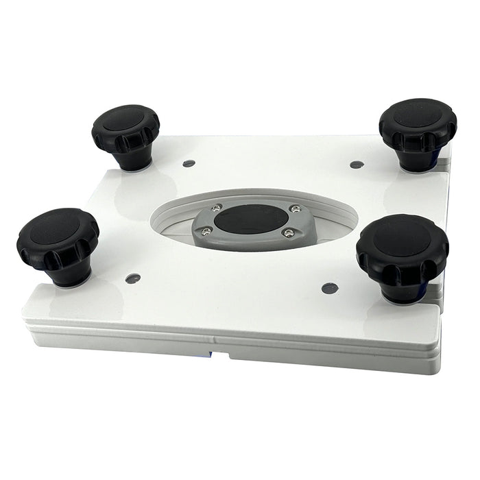 Base extraíble Seaview para montaje en pedestal con placa base de 7 x 7 - Blanco