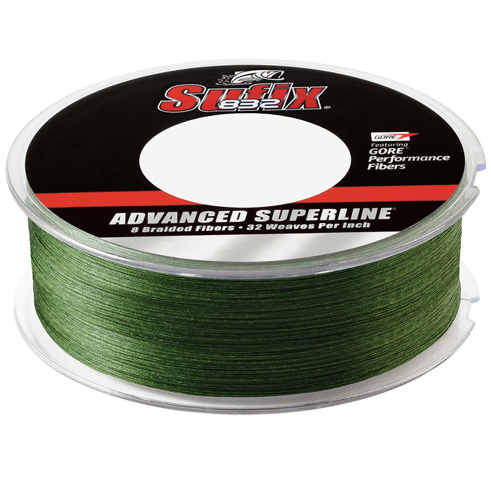 Sufix 832 Braid - 65 lb - Verde de baja visibilidad - 600 yardas