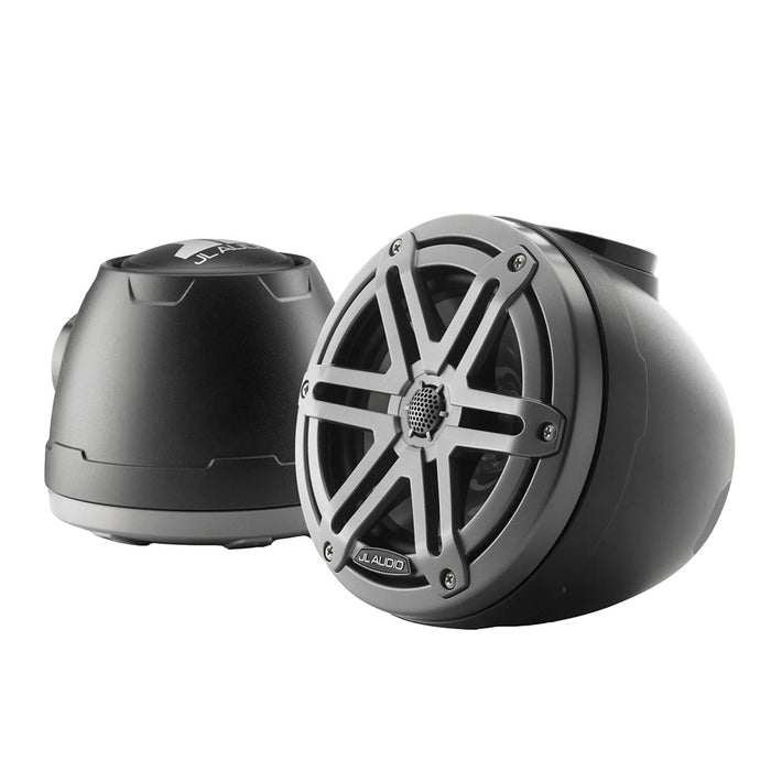JL Audio M3 VeX Series 6.5" Enclosed Coaxial Speakers with Grey Sports Grilles - M3-650VEX-MB-S-GM