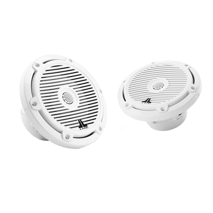 JL Audio M3 Series 6.5" Marine Coaxial Speakers with Gloss White Classic Grilles - M3-650X-C-GW