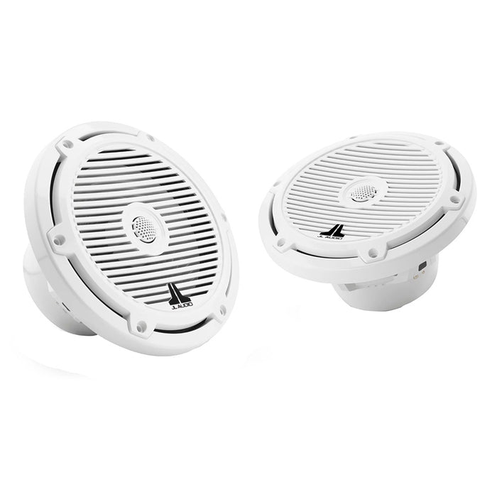 JL Audio M3 Series 7.7" Marine Coaxial Speakers with Gloss White Classic Grilles - M3-770X-C-GW