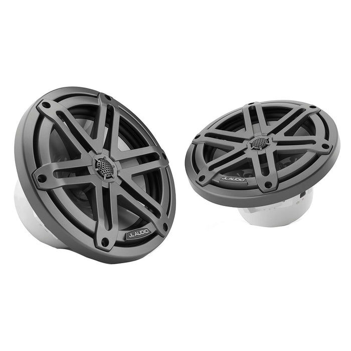 JL Audio M3 Series 7.7" Marine Coaxial Speakers with Grey Metallic Sport Grilles - M3-770X-S-GM