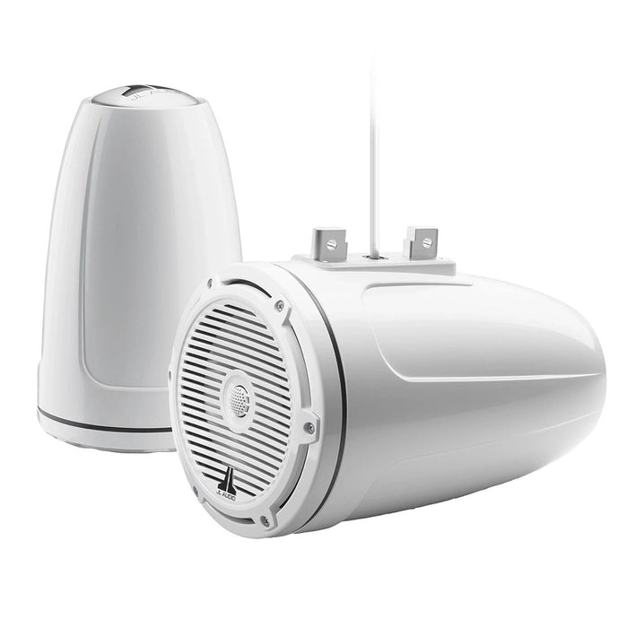 JL Audio M3 Series 7.7" Enclosed Tower Coaxial System with Gloss White Classic Grille - M3-770ETXV3-GW-C-GW