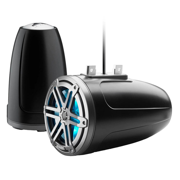 JL Audio M3 Series 7.7" Enclosed Tower Coaxial System with Grey Metallic Sport Grille & RGB LED Lighting - M3-770ETXV3-SB-S-GM-I