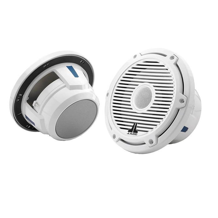 JL Audio M6 Series 7.7" Marine Coaxial Speakers with Gloss White Classic Grille - M6-770X-C-3GW
