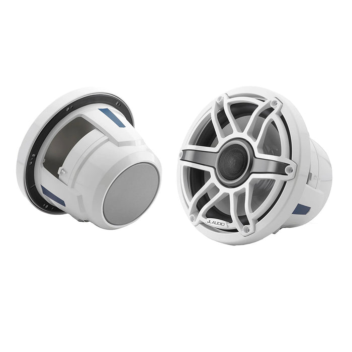 JL Audio M6 Series 8.8" Marine Coaxial Speakers with Gloss White Sport Grille - M6-880X-S-GWGW