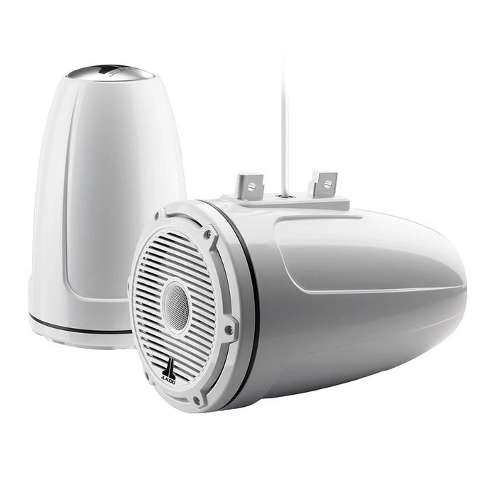 Sistema coaxial de torre cerrado JL Audio Serie M6 de 7.7" con rejilla clásica en blanco brillante - M6-770ETXV3-GW-C-3Gw